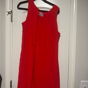 Dress Barn Vibrant Orange Midi Dress